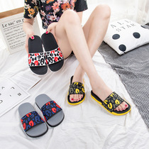 ins trendy men's slippers summer trend couples wear non-slip outside summer men's net red students beach sandals and slippers