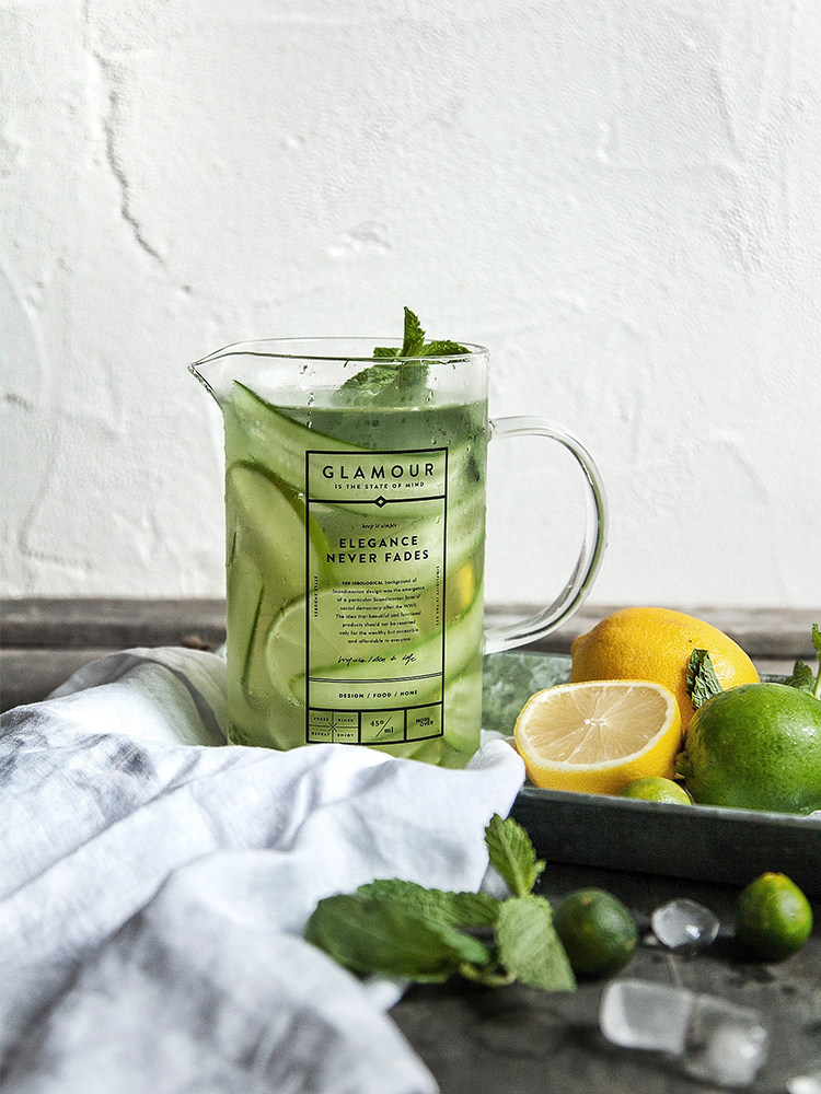 Moreover High temperature resistant scale glass Milk breakfast household men's and women's water cup large capacity large ins