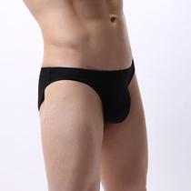 Ice Silk Mask Super Elastic Mens Underwear 2024 Summer Fashion Design Niche Loose Briefs Mid-Waist Shorts