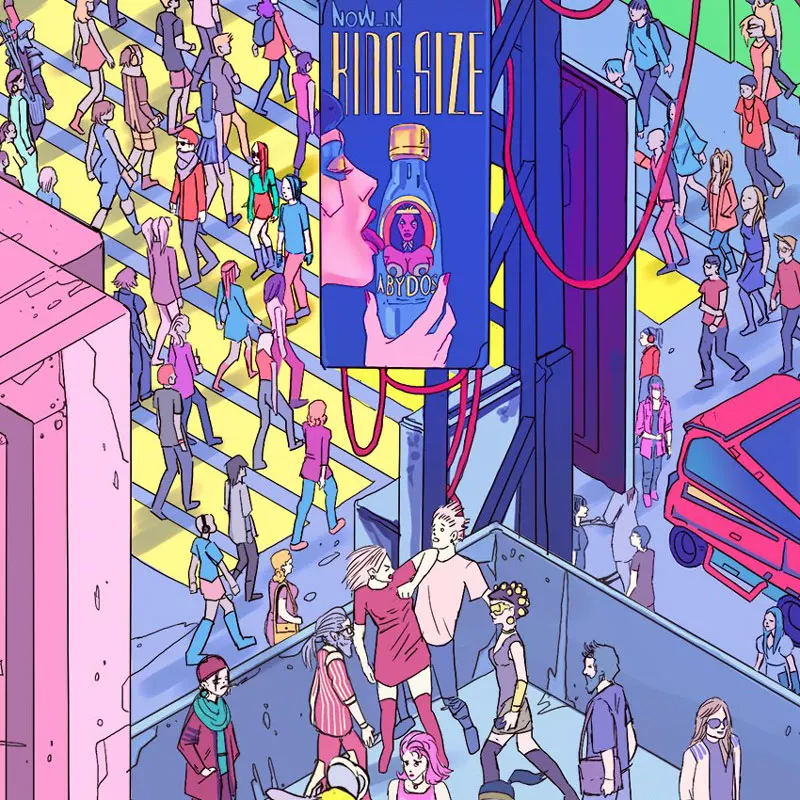 Постер игры Cyberpunk 2077, киберпанк, 2D научно-фантастический город будущего, настенная картина, развешиваемая