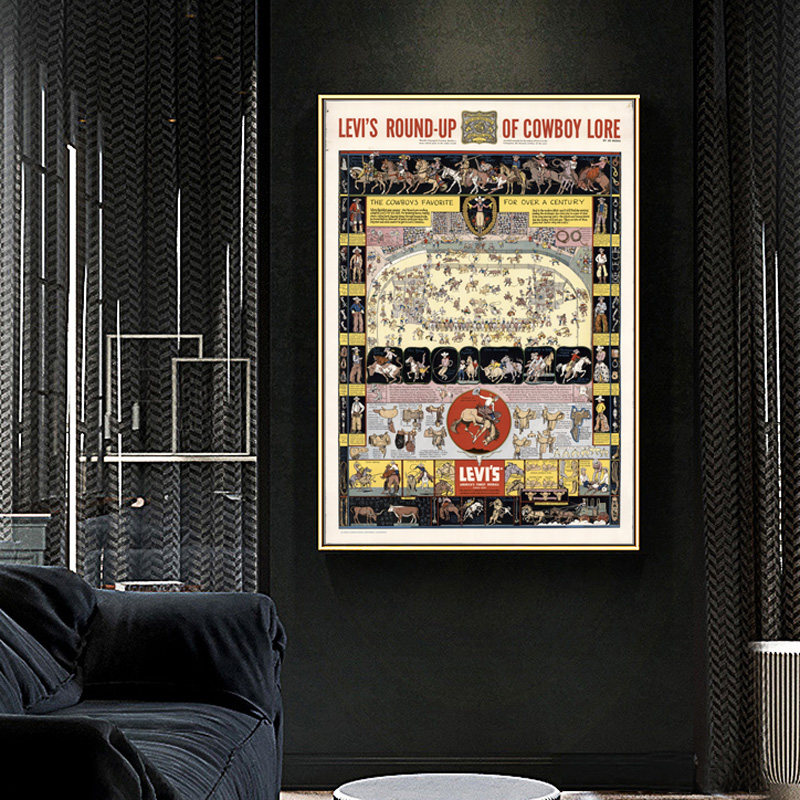 Jo Mora. Evolution of the Cowboy. 牛仔的发展史海报