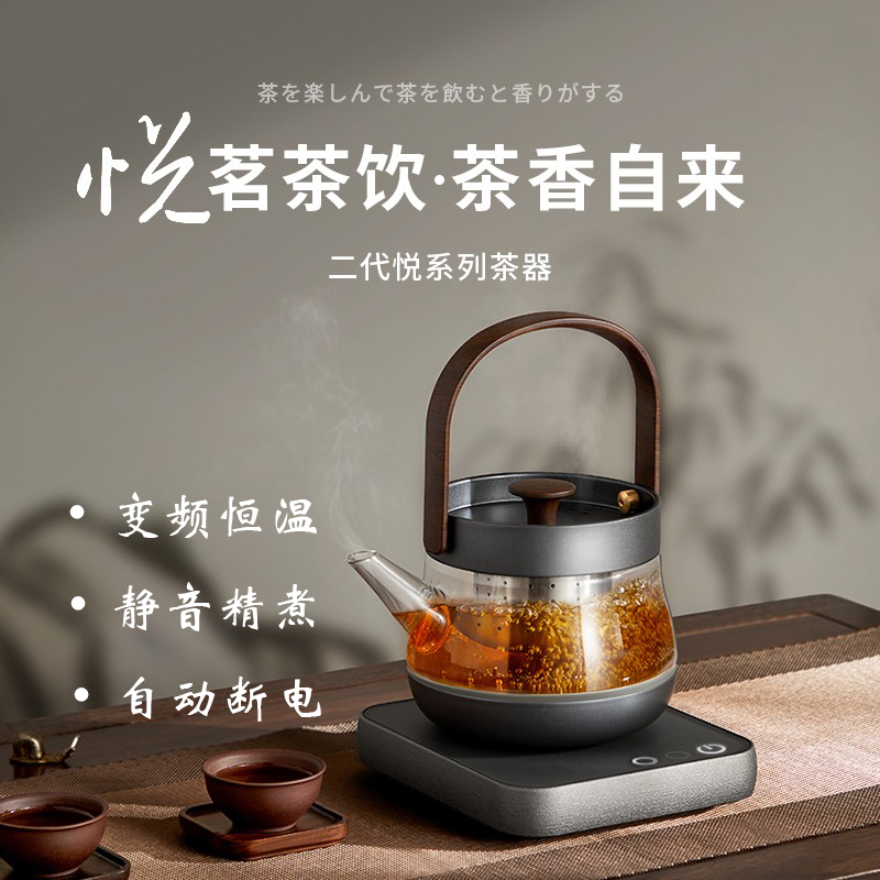 Zhiwei household electric kettle Pu'er teapot office black tea mute small tea maker glass health pot