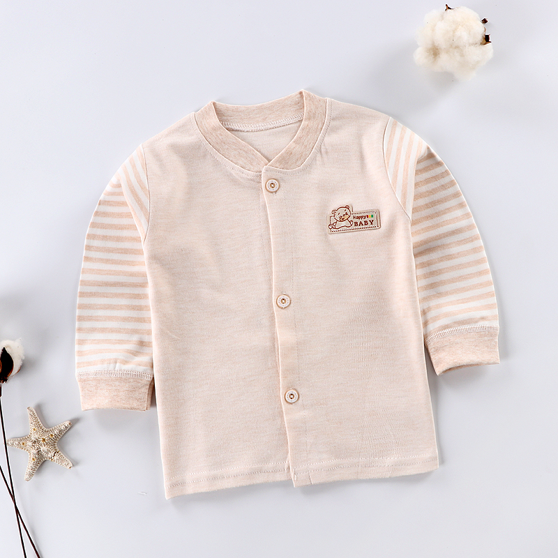 Bé áo mùa thu cardigan bông cậu bé nhỏ cô gái nhấn bông màu đồ lót đáy trên đồ ngủ bé cardigan 0-4 tuổi 3.