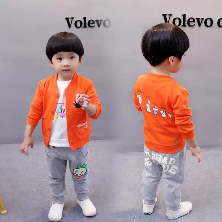 Áo len cotton mùa xuân và mùa thu mỏng bé trai và bé gái cardigan 0-2-3 tuổi Áo dài tay 6 tháng quần áo bé - Áo khoác