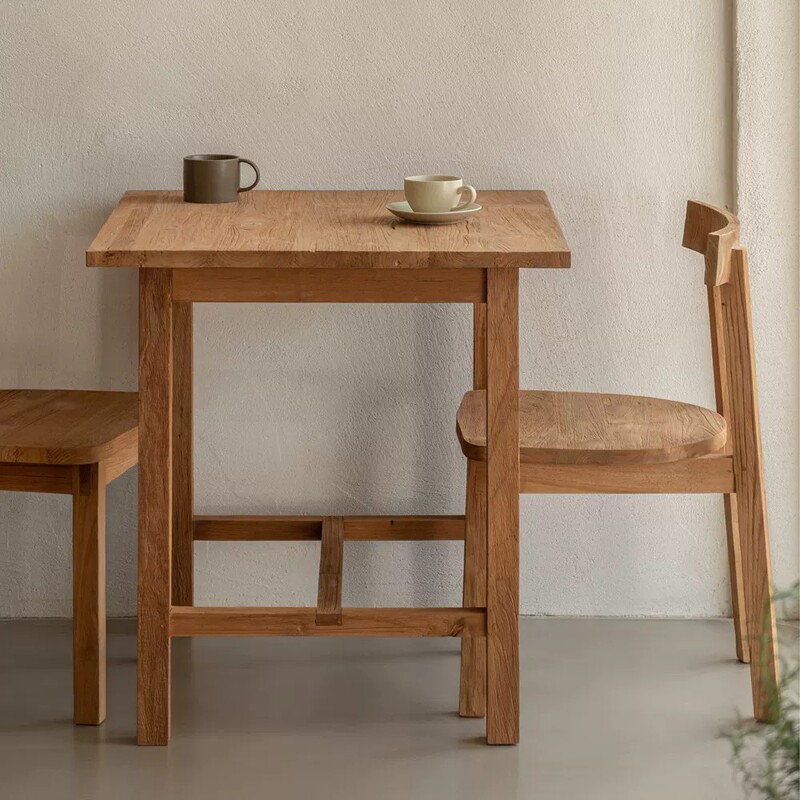 Vintage Style Square Dining Table Coffee Table Square Table Solid Wood Teak Retro Wabi-Sabi Style Table Café Japanese Dining Table Vintage Style Square Dining Table Coffee Table Square Table Solid Wood Teak Retro Wabi-Sabi Style Table Café Japanese Dining Table