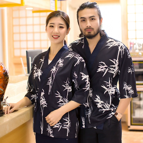Японский ресторан официант рабочая одежда японская кухня одежда для суши -ресторан шеф -повар для работы официант мужская одежда Мужчина и женщины лето