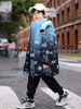 Children's down Jacket for Boys, Mid-Length, 2025 New Model, Boys' Winter Clothing, Thickened and Fleece-Lined Coat, for Older Children, Gradient Color