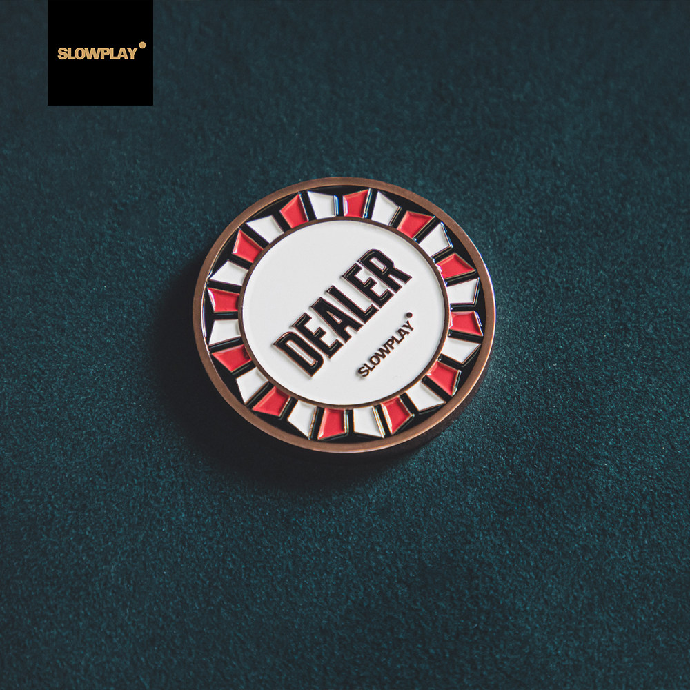 Slowplay Texas poker Dealer Button professional metal Zhuang code zinc alloy