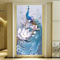 Chinese style Xuanguan Bamboo Wood Fiber Board Protective Wall Drawing Board Modern Corridor Integrated Board 5D Mural 8d High Light Painting Background Wall