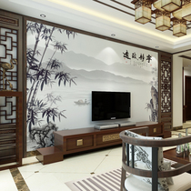 3D Film and TV integrated board 5d Living room TV Background protective wall Fibreboard painting 8d landscape scenery bamboo ink mural
