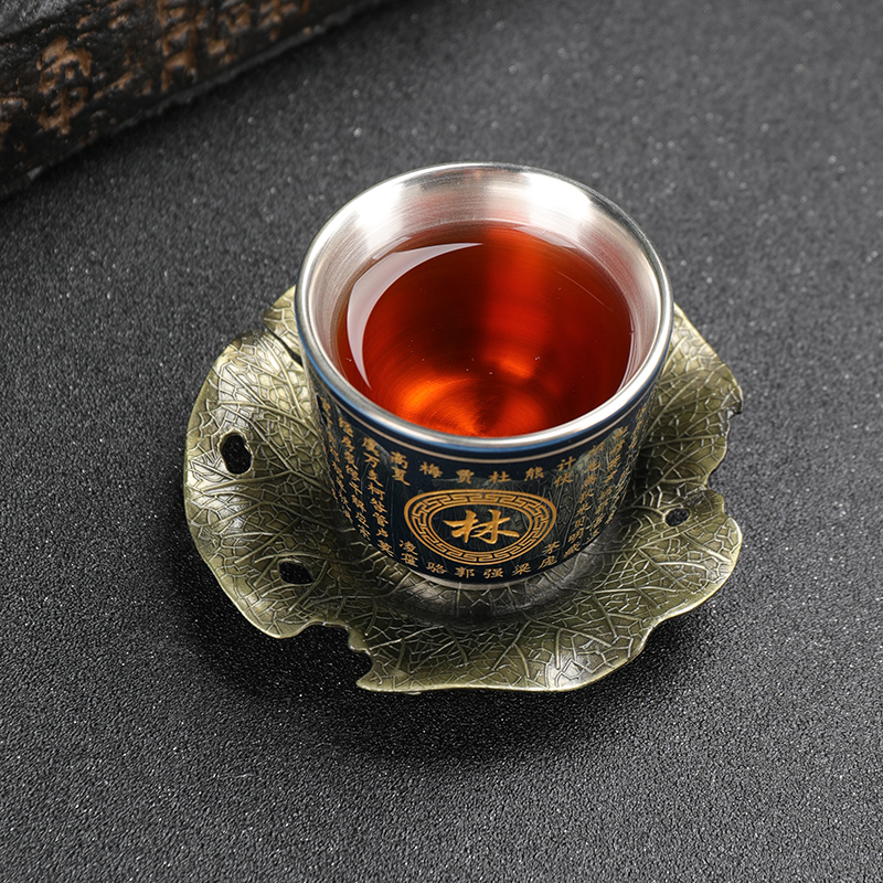 With the name custom master cup of fine gold cup household kung fu single ceramic tasted silver gilding masters cup