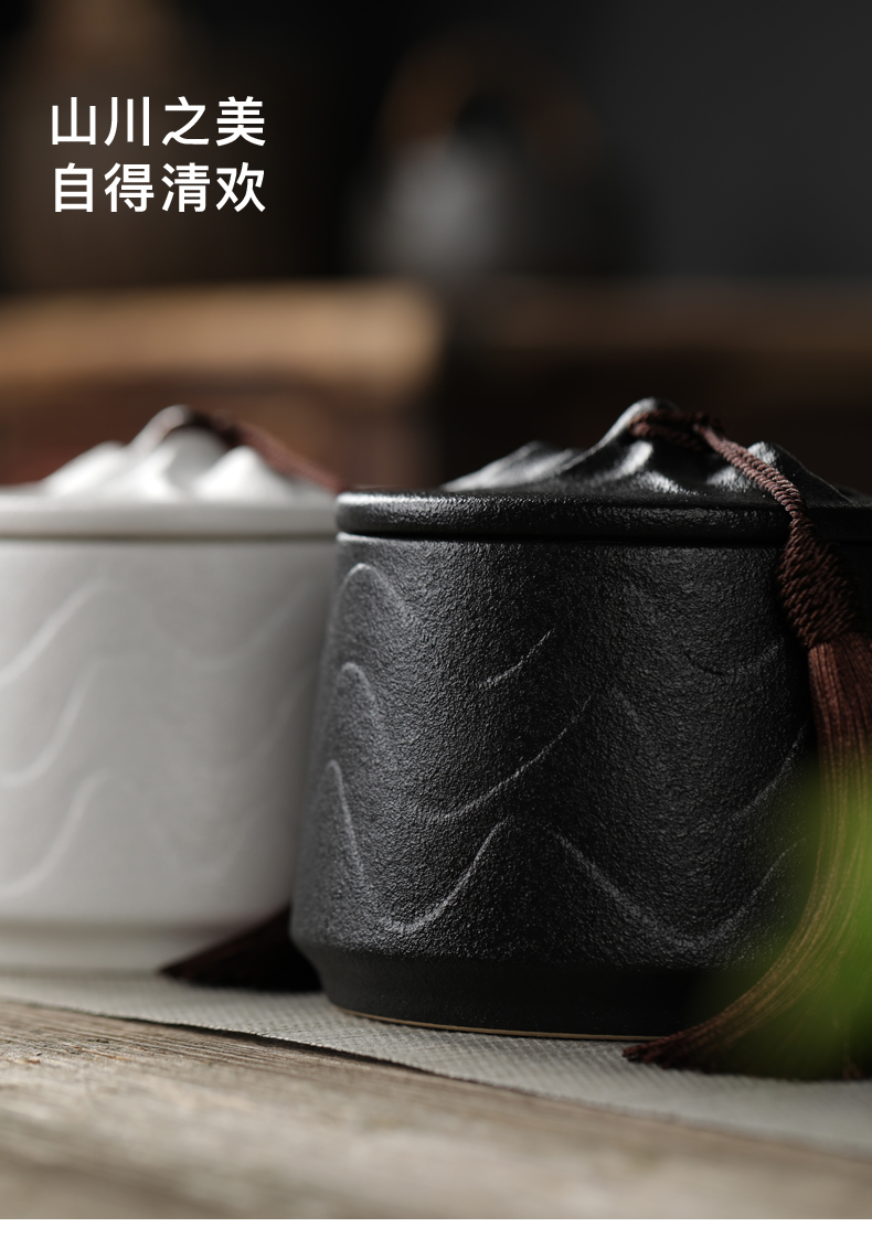 Ceramic tea pot large seal storage tank coarse TaoChan pu 'er tea to wake wind receives support LOGO engraving