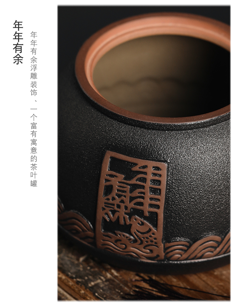 A new tea packaging gift box aneroid common black tea, green tea in the tea pot of ceramic seal pot double pot of custom