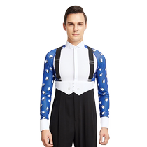 NY Nayi Competition Shirt Modern Dance Wear Mens Top Latin Dance Wear National Standard Dance Wear Dance Waltz Dance Wear