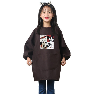 Children's painting clothes, long sleeves, waterproof children and girls, children, children, practicing calligraphy bibs, long aprons, breathable
