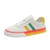 Shadow Fairy Wind Rainbow White Shoes 2019 New Hàn Quốc Low-cut Lace Casual Joker Giày thoáng khí - Giày cắt thấp giày boot nữ cổ thấp Giày cắt thấp