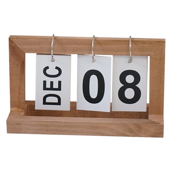 Yuanqi Corner 2024 Desk Calendar ins Creative Wooden Page Flip Calendar Wooden Perpetual Calendar Desktop Decoration Ornaments