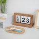 Yuanqi Corner 2024 Desk Calendar ins Creative Wooden Page Flip Calendar Wooden Perpetual Calendar Desktop Decoration Ornaments