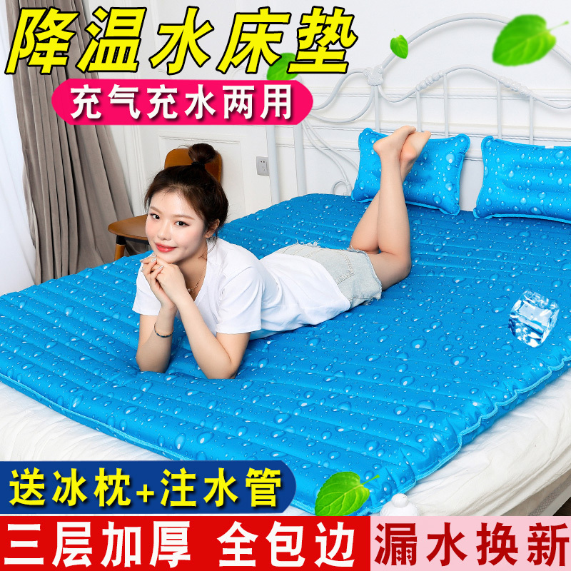 Ice Pad Water Mattress for Summer Cooling, Student Dormitory Single Water Bed, Double Water Pad, Home Cooling Pad, Water Mat, Ice Mattress