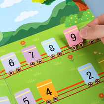 Childrens digital sticker book 0-2-3-4-5-6 years old childrens sticker sticker baby cartoon toy