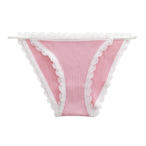 5 pack) Underwear for women pure cotton sexy lace seamless fat MM large size mid-waist girls briefs