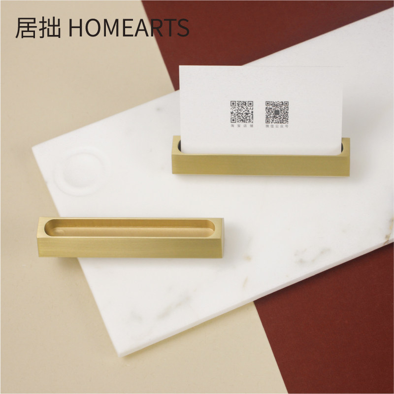 Nordic hot brass business card holder ornaments Business card holder Business card box Creative desktop business card holder Card display stand