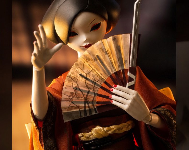 Underverse 1/6 Female Michiko Geisha Girl 12''Action Figure Head