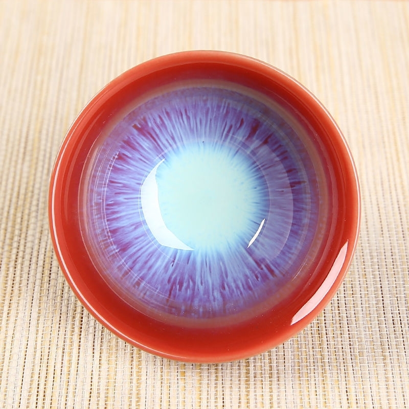 Ceramic cup fine fine kung fu ceramic tea set for the master of the cup color drawing celebrity