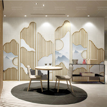 Living room TV background wall panel 5d8d personality background fiberboard creative new Chinese ink landscape integrated board