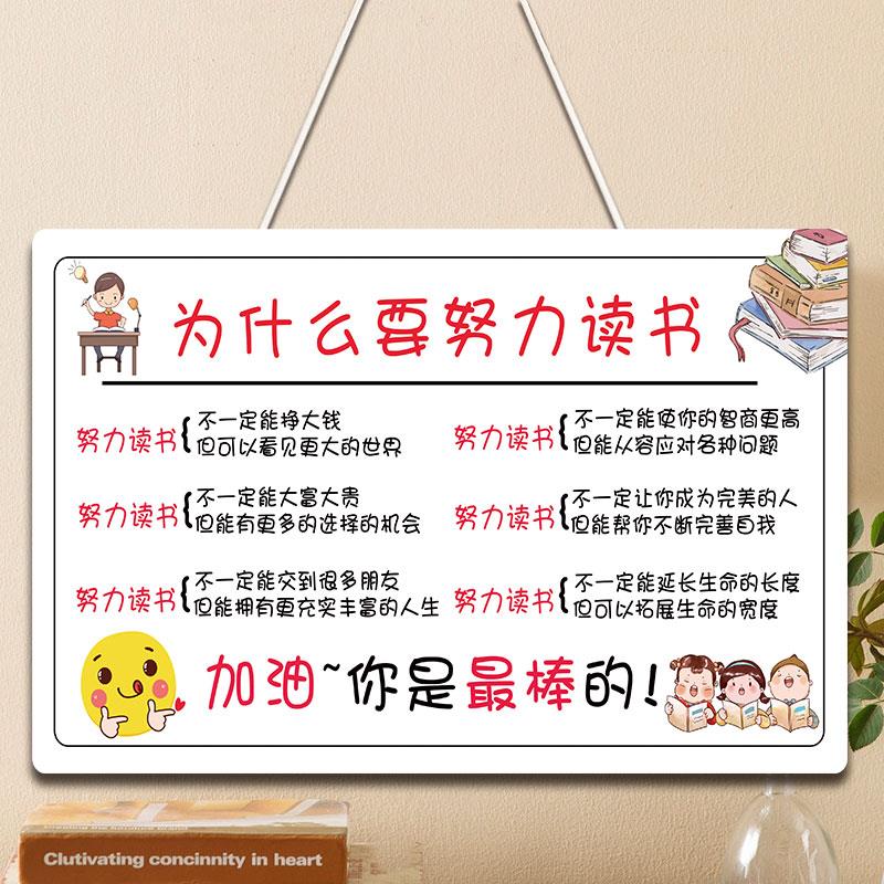 Children's room inspirational slogans motivate good habits to develop students, bedroom, study very hard, insist on cool listing