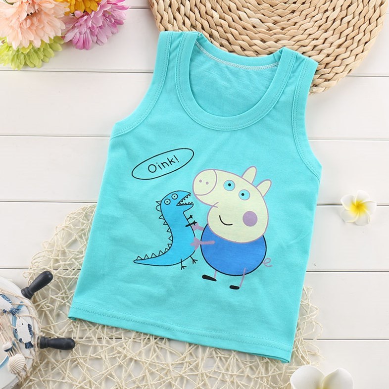 Cô gái sling tay bé bông sling đồ lót bé bụng t-shirt boy mùa hè vest nhỏ.