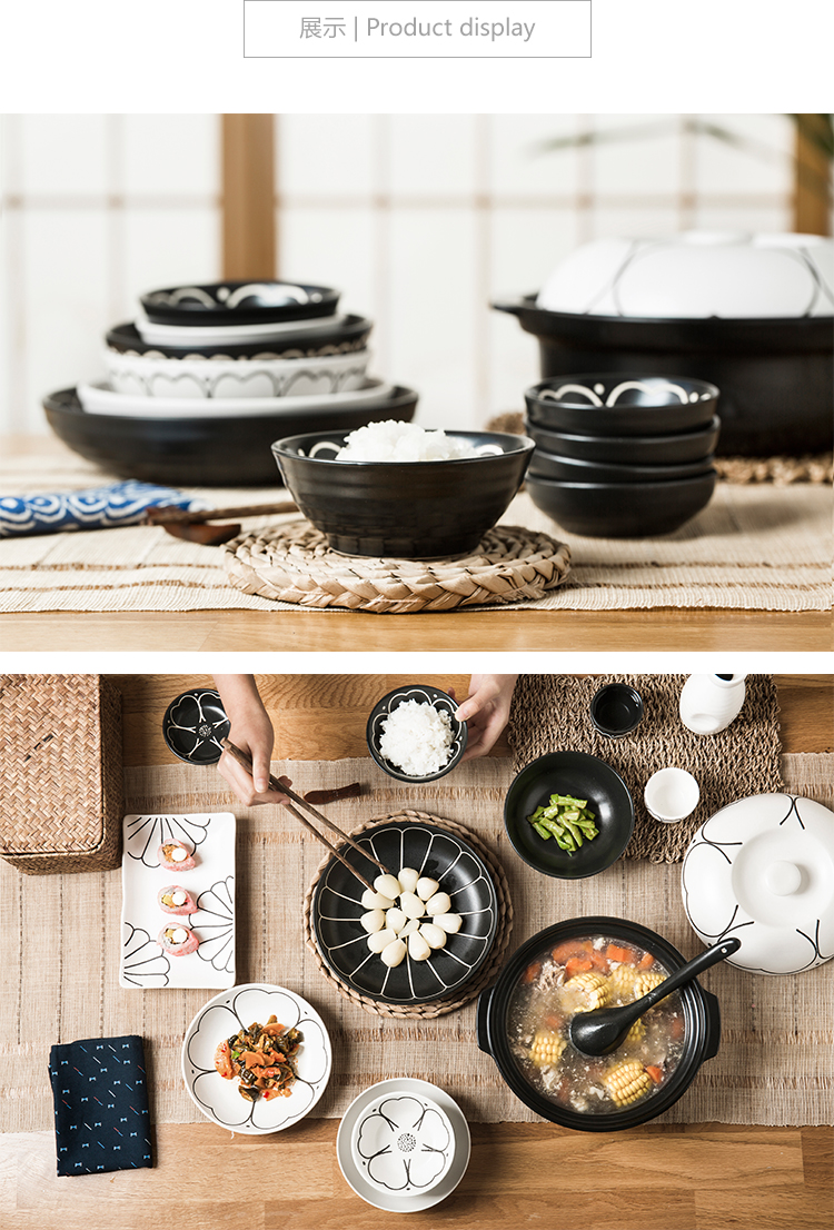 Japanese dishes suit household retro 4 creative move to use soup bowl dish oven special ceramic tableware