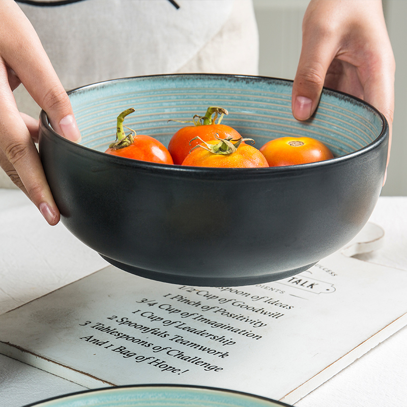 Gaochun ceramics bowl of household contracted with 4.5 inch thick to use salad bowl of soup bowl dish dish combination tableware