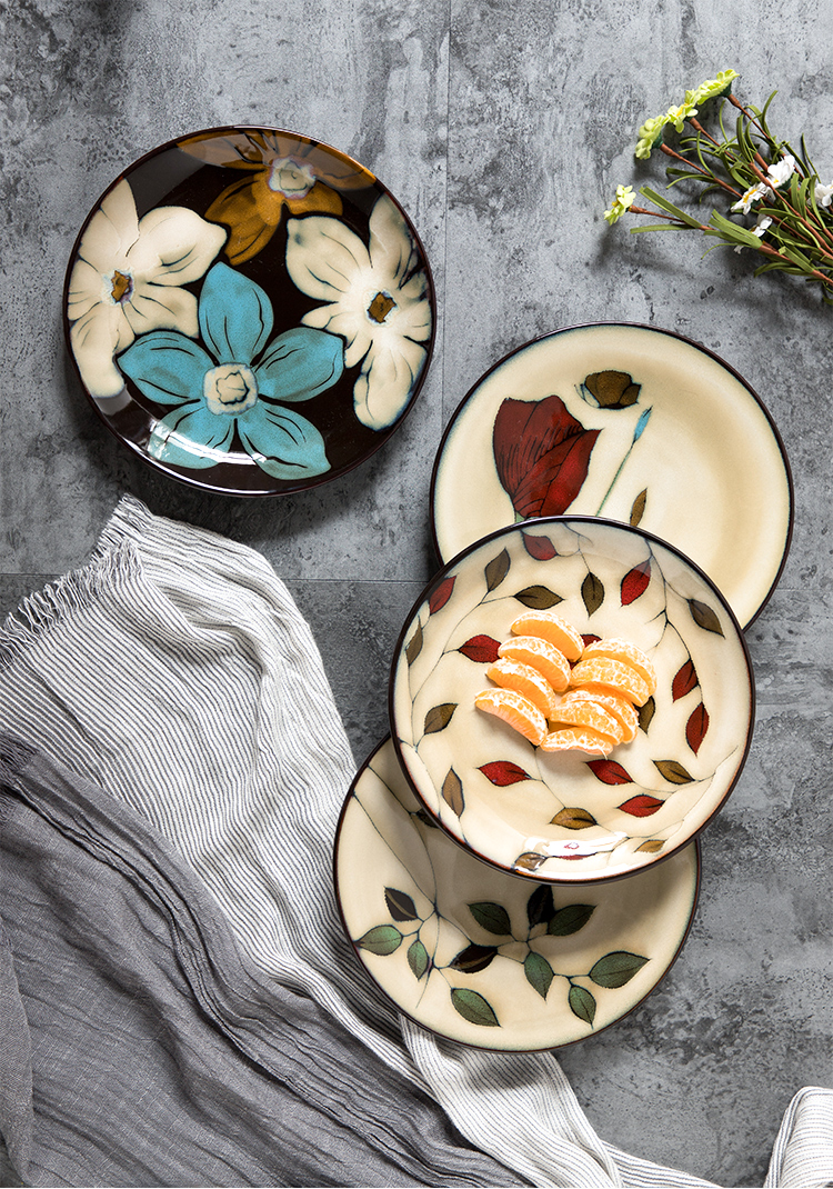 Ceramic dish household creative move deep dish soup plate dishes good - & Japanese snack plate composite plate