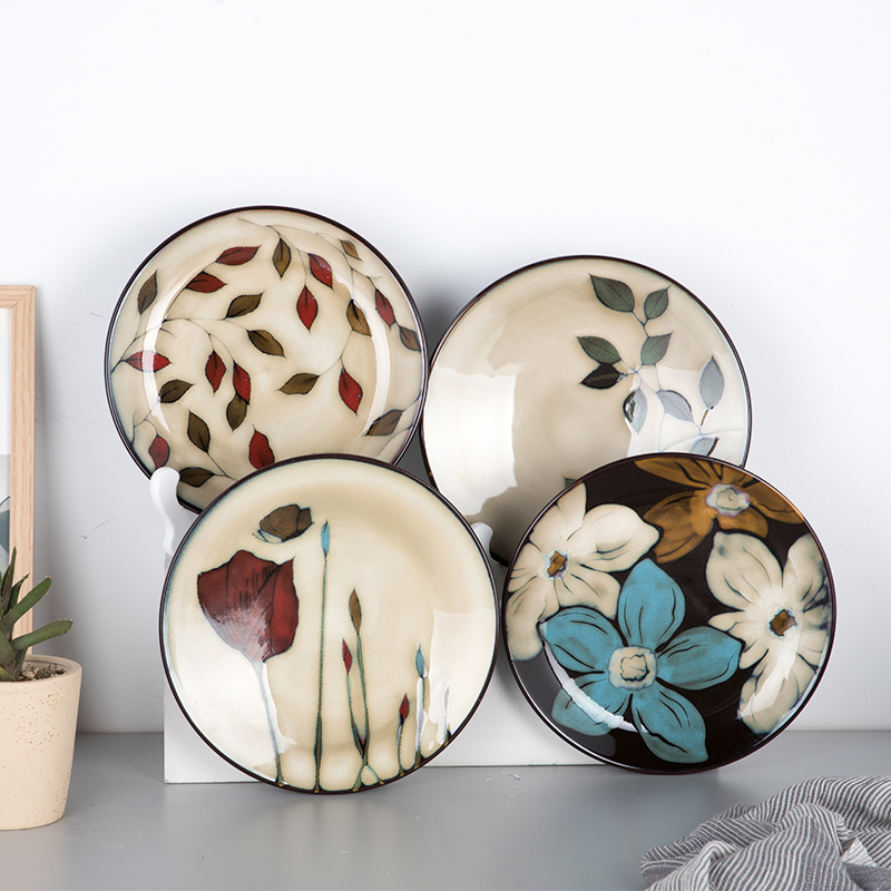 Ceramic dish household creative move deep dish soup plate dishes good - & Japanese snack plate composite plate