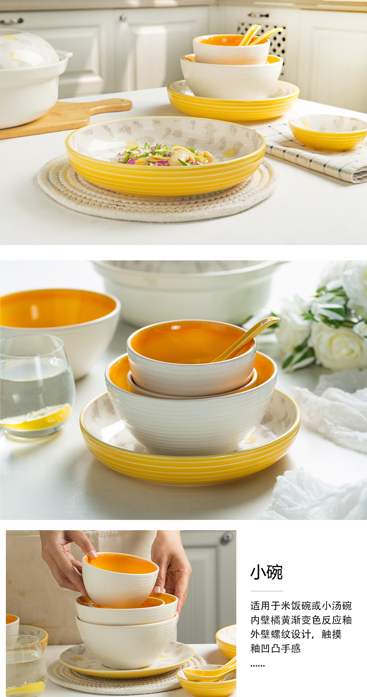 Job home Japanese individuality creative rice bowls rainbow such use salad bowl of soup bowl dish dish plate composite ceramic tableware