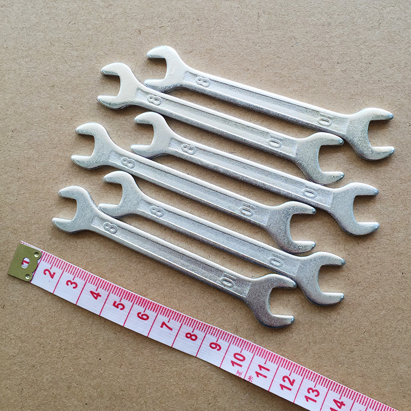 Galvanized wrench dull head dual-use double open gateway wrench torsion adjustable torque force manual tool small active opening wrench