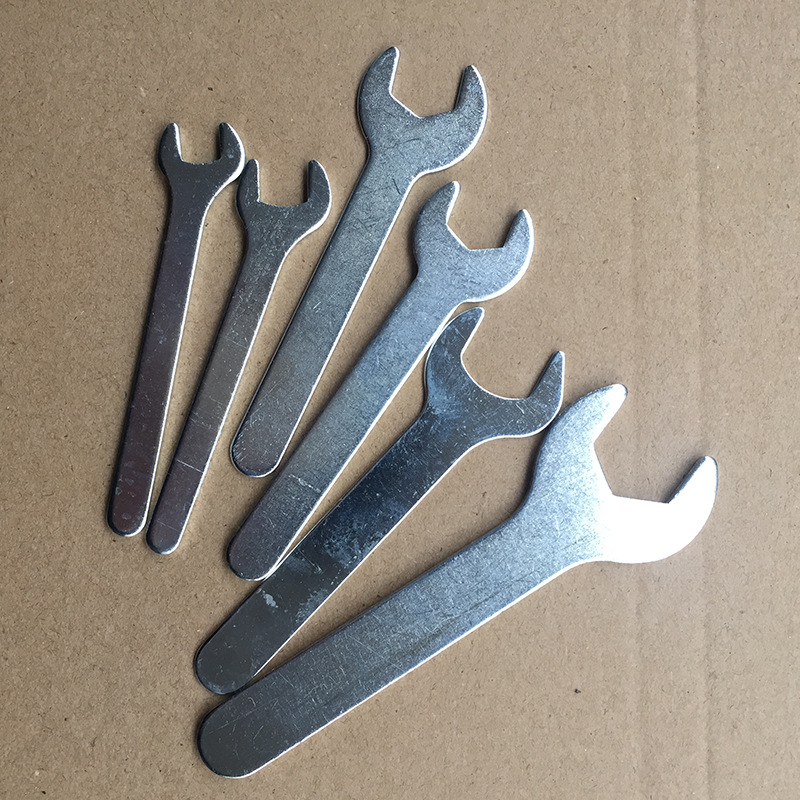 Wrench Open single head galvanized stamping multi-function wrench A3 hardware mini steel stiff head household tin wrench