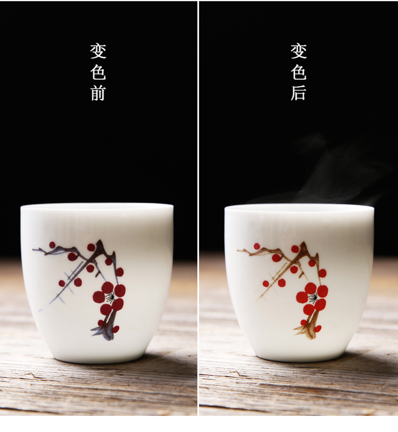 Hand made sample tea cup large white porcelain tea cups creative puer tea cup personal cup ceramic masters cup small tea cups