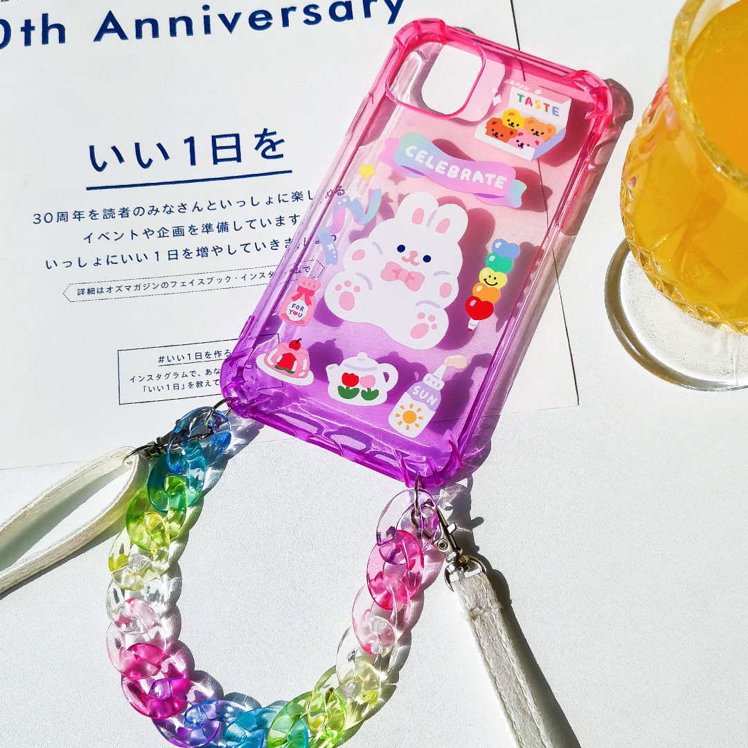 Half-cooked jade can be obliquely satined with Huawei mobile phone protective shell Gradual Layer Color applies Apple 12 cute xr Huawei p40 with chain