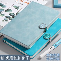 Business Notebook Custom Minimalist Office Supplies Leather Face Notepad College Student Days Diary Book book This round buckle a set making inner page booking cover imprint company corporate gift