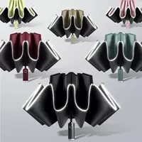 Фонарь, автоматический светоотражающий зонтик на солнечной энергии, новая коллекция, полностью автоматический