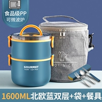 Двухслойный-элегантный синий (сумка для подарочной сумки+посуда)