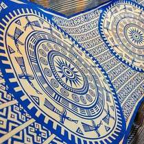 Zhuang brocade bronze drum pattern embroidery cloth ethnic characteristics decoration tablecloth clothing lace fabric