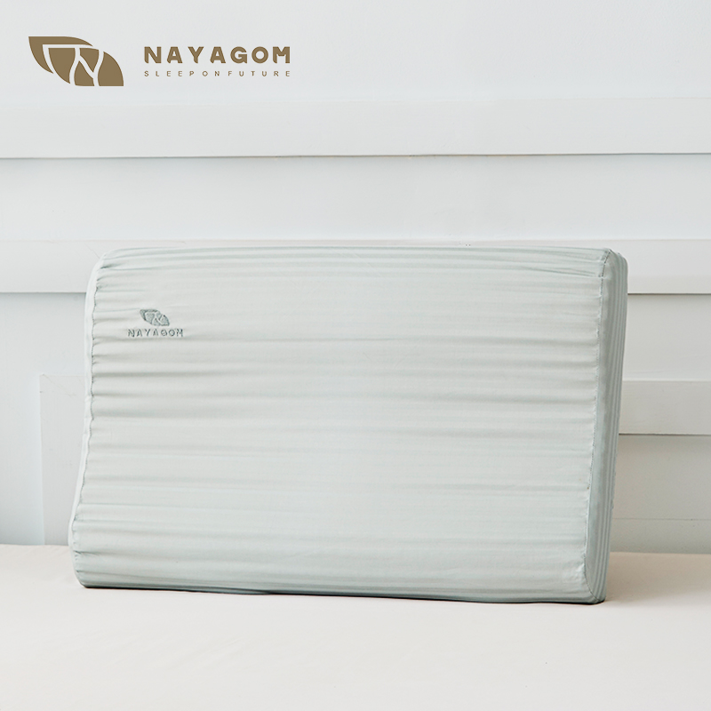 NAYAGOM Nannian Palace Pure Cotton Latex Pillow Pillowcase Pure Color Wave Type Bamboo Tattooed Pillow Pillowcase-Taobao