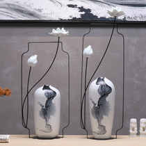 Modern light luxury New Chinese minimalist creative ornaments Ceramic Zen crafts Living room entrance soft decorations