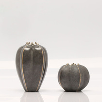 Modern light luxury new Chinese creative ceramic countertop small Vase ornaments model room living room TV cabinet wine cabinet decoration