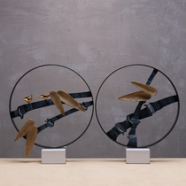 New Chinese Modern Creative Wrought Cai Cai Bamboo Metal Crafts ordaying Villa Living Room TV Cabinet Porch