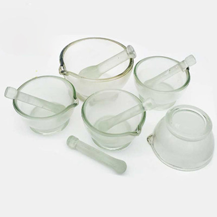 玻璃研钵 研砵60mm 7.5cm 90mm 180mm玻璃研体磨器 研药 破损包赔