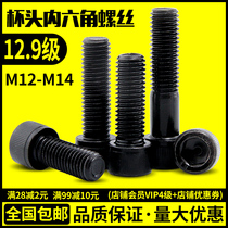 Hexagon socket screw 12 Grade 9 screw high strength cylindrical head bolt black cup head Lenger screw M12M14